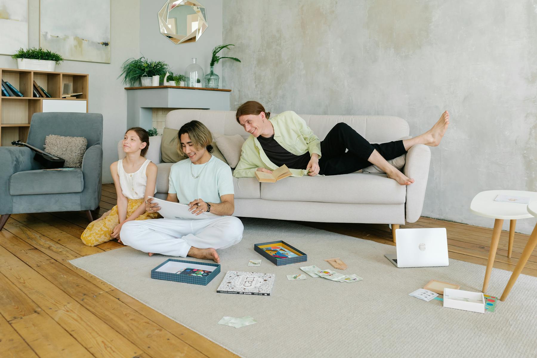 Family enjoying clean air indoors in a Bluffton home with air purification and HVAC system